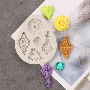 Stampo professionale in silicone con rilievi europei per decorazioni di torte e fondente DIY