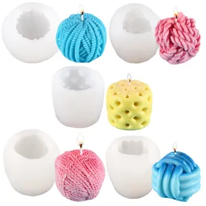 3D siliconen mallen voor wolballen en cilinders voor DIY kaarsen en zeep maken