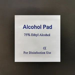 Single 75% ethyl alcohol prep pad for nail surface preparation and disinfection use