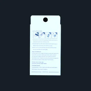 Detailed back view of white fake nail packaging box with clear English instructions
