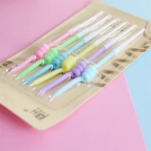 Set di candele colorate a spirale per feste con design a pollice per decorazione torte