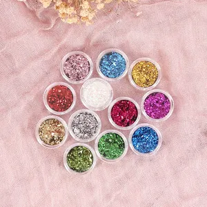 Détail d'un ensemble de 12 paillettes épaisses pour l'artisanat en résine