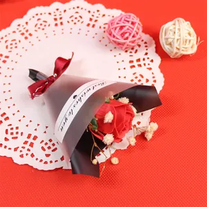 Mini bouquet romantique de roses séchées pour décoration de gâteaux et cadeaux