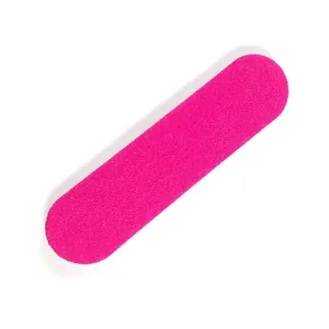 Mini pink double-sided nail file for professional manicure and pedicure.