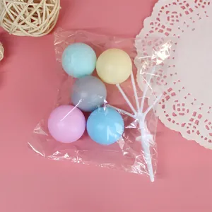 Topper per torta a palloncino colorati in confezione trasparente per compleanni.