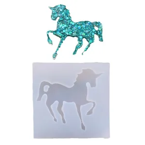 Unicorn shaped silicone mold for resin craft and chocolate fondant decorations