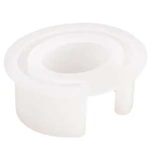 Large oval C-shaped silicone mold for DIY resin crystal drop bracelet making
