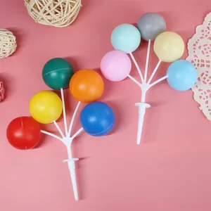 Cake Topper a Grappolo di Mini Palloncini in Plastica Stile INS Colorato Caramella Macaron Inserto per Cupcake per Festa Compleanno