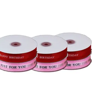 Lot de rubans en organza Happy Birthday pour décoration de gâteaux et emballages