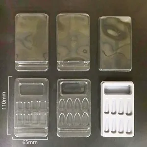 Professional 110mm x 65mm clear blister packaging for jewelry and press-on nails