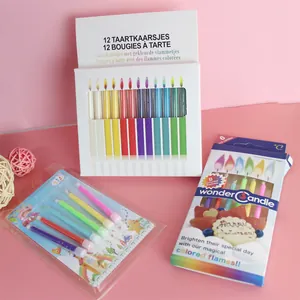 Regenbogen Farbige Flamme Geburtstagskerzen Paraffinwachs Kuchendekoration Für Kinder Party Bankett Feier Deko Regenbogen Kerze