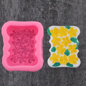 Silicone flower mold set for DIY soap, candle, and aromatherapy plaster crafts