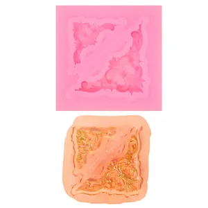 Stampo in silicone con rilievo floreale europeo per decorazioni bordi torta