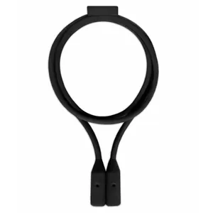 Durable black magnetic silicone anti-lost strap compatible with AirPods and other wireless earbuds