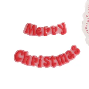 3D Merry Christmas μαλακό διακοσμητικό τούρτας για την γιορτινή διακόσμηση γλυκών