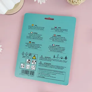 Rückseite der bunten Geburtstagskerzenverpackung mit Sicherheitshinweisen und Barcode