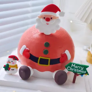 PVC Soft Glue Christmas Cake Topper Decorations Santa Claus Snowman Merry Christmas Baking Ornaments Party Decoration Kit