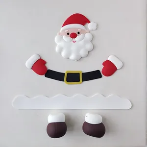 Decorative Santa Claus PVC cake topper set for festive Christmas desserts decoration