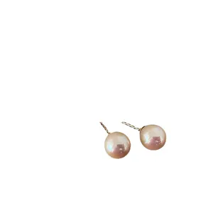 Orecchini a perno minimalisti vintage in stile francese elegante con finitura in perla