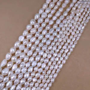 Natural Baroque Irregular Freshwater Pearl Beads Vertical Hole Small Stone Shape For DIY Jewelry Making Accessories
