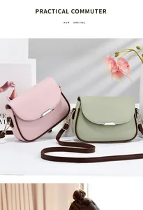 Detailed view of stylish pink and sage green mini crossbody bags for practical daily commuters