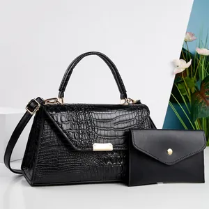 Moda Motivo a Coccodrillo Pelle PU Donna Borsa a Mano a Tracolla E Pochette Elegante Stile di Strada Borsa con Manico Superiore per Uso Quotidiano Regalo Donna