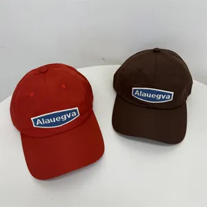 Stylish quick-dry baseball caps for sun protection in red and brown colors for adults