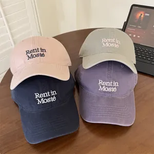 Casquette de baseball souple avec broderie "Rent in Mosté" en plusieurs couleurs