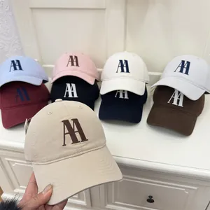Classico cappellino da baseball unisex con ricamo AA in vari colori pastello alla moda