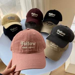 Casquette de Baseball Style Coréen pour Femmes Broderie de Lettres Ajustable Extérieur Décontracté Protection Solaire