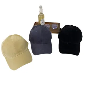 Casquettes de baseball vintage en coton gratté kaki gris et noir pour un usage quotidien