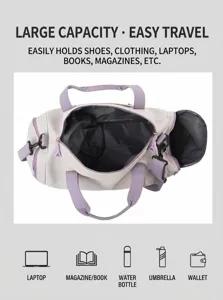 Interior view of large capacity travel duffel bag showing spacious storage compartments.