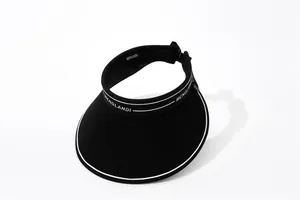 Visière pare-soleil noire à large bord avec imprimé MENGLANDI pour protection solaire