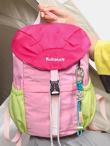 Women's Casual Color Block Backpack Large Capacity Nylon Travel Bag Fashion Patchwork School Daypack For Teenagers Outdoor Camping Bag