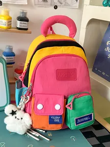 Vibrant multi-color high-capacity backpack for students and casual outdoor travel