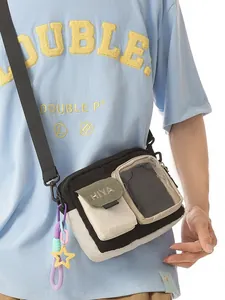 Lightweight casual crossbody bag for outdoor sports featuring a colorful star charm accessory