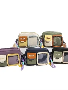 Casual outdoor cycling crossbody bag, lightweight small square bag in multiple colors