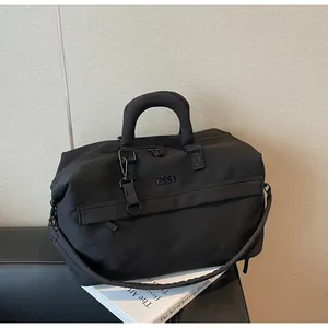 Sac de voyage noir grande capacité professionnel avec poignées et bandoulière