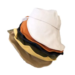 Pila de sombreros de pescador de lona de ala ancha para mujer, protección solar variada