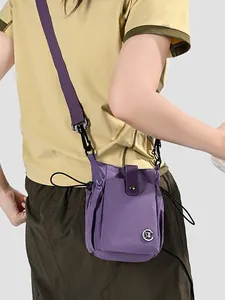 Mini sac à bandoulière décontracté pour femme en nylon violet léger pour l'été