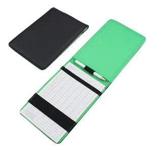 Golf Scorekartenhalter PU Leder Scorecard Wallet Buch Mit Scorebögen Und Bleistift Professionelles Golf Zubehör Für Golfer