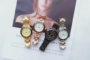 Vista detallada de los relojes BS de acero inoxidable para mujer en cuatro colores