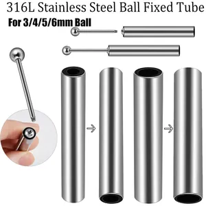 Close-up of 316L stainless steel piercing ball insertion tool for 3-6mm beads