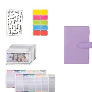 Product dimensions for A6 budget binder set with zipper envelopes and budget sheets.