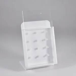 High quality acrylic jewelry display board with clear protective lid for body piercings