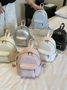 Schicke Mini-Lederrucksäcke für Damen in verschiedenen Farben im koreanischen Modestil