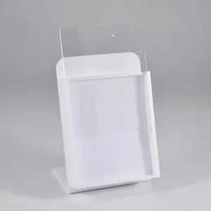 Acrylic jewelry display board with a transparent dust cover and white foam insert