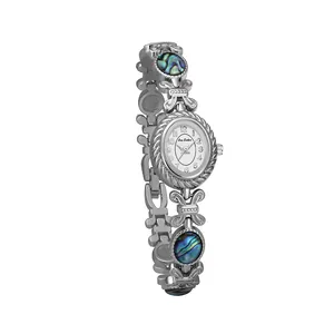 Elegante reloj de pulsera Bee Sister para mujer con incrustaciones de concha de abulón