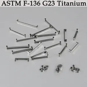 Medical grade ASTM F-136 G23 titanium skin anchor bases and flat piercing bars
