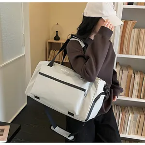 Large capacity stylish travel duffel bag for short trips and gym fitness activities